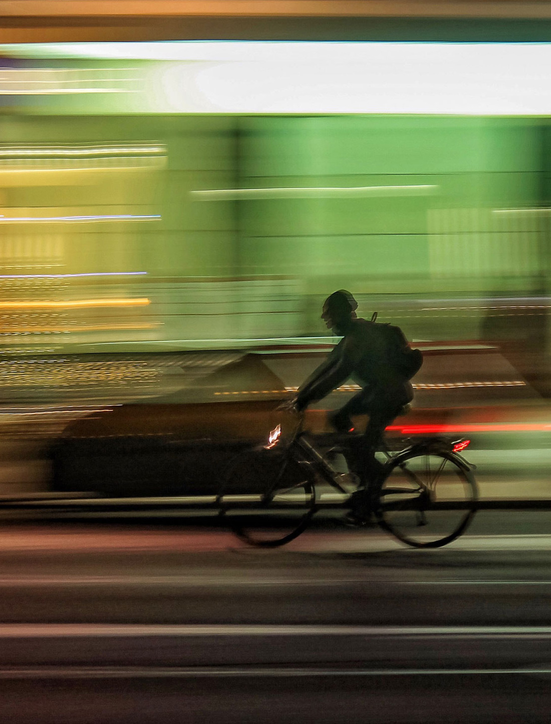 man riding a bike