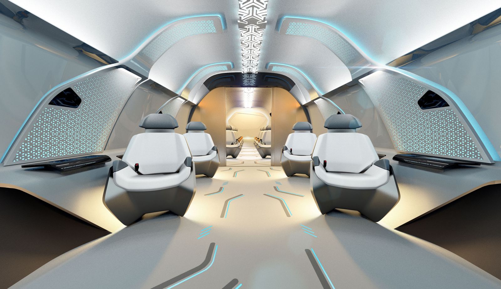hyperloop seats in capsule