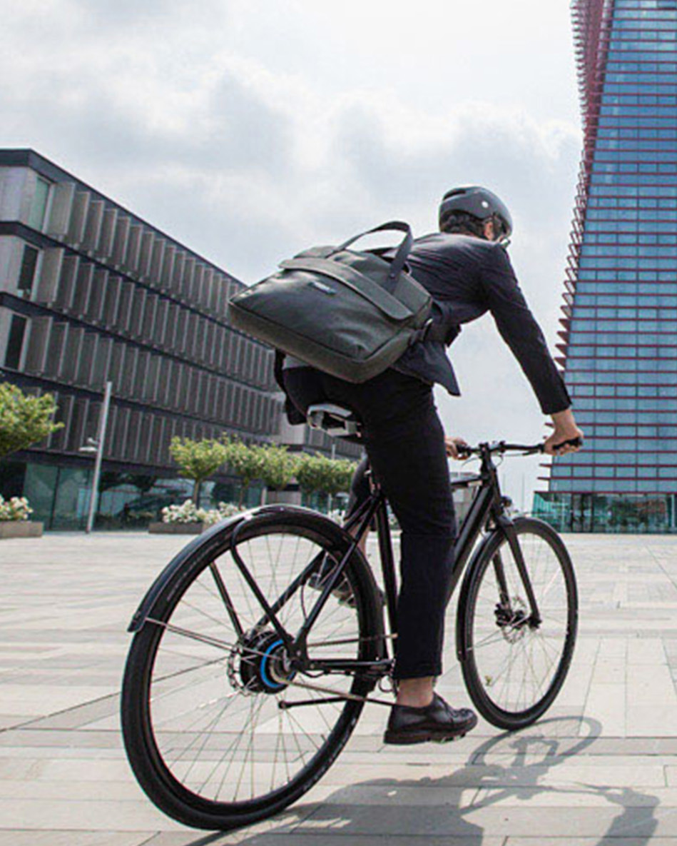 man riding a bike with selle royal saddle