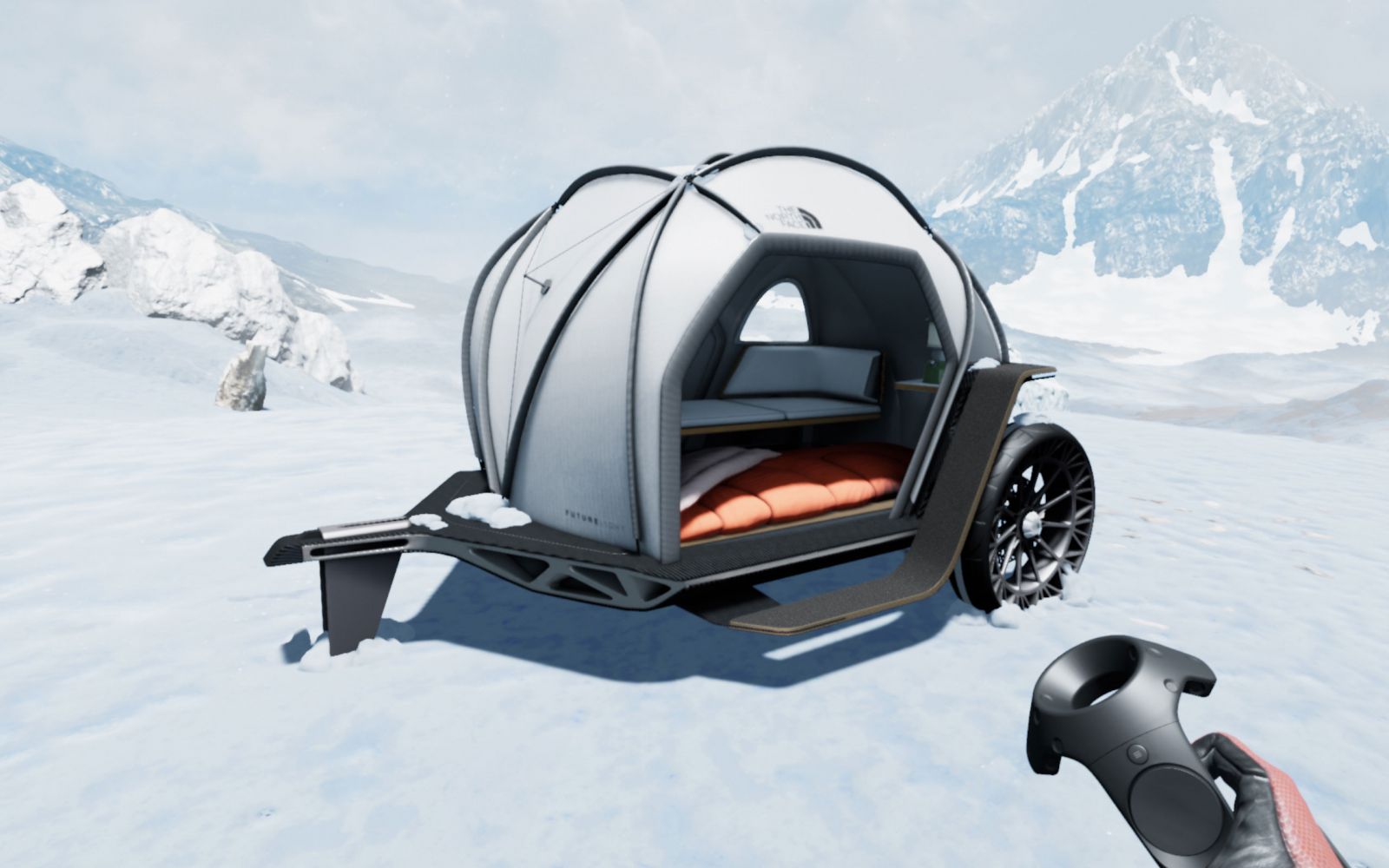 virtual reality of the north face camper