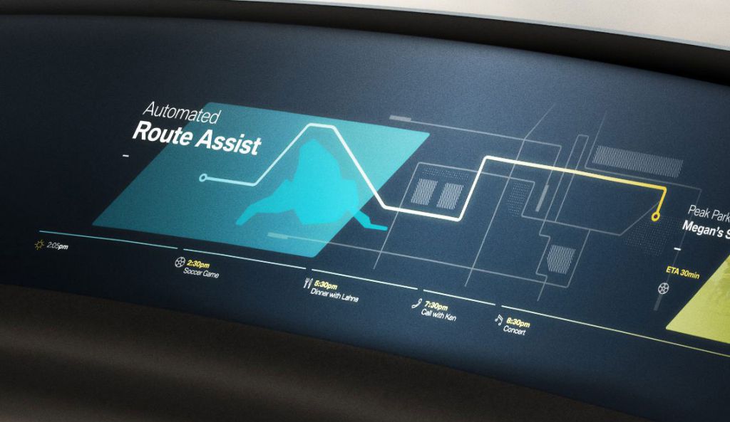 inside future route assist interior